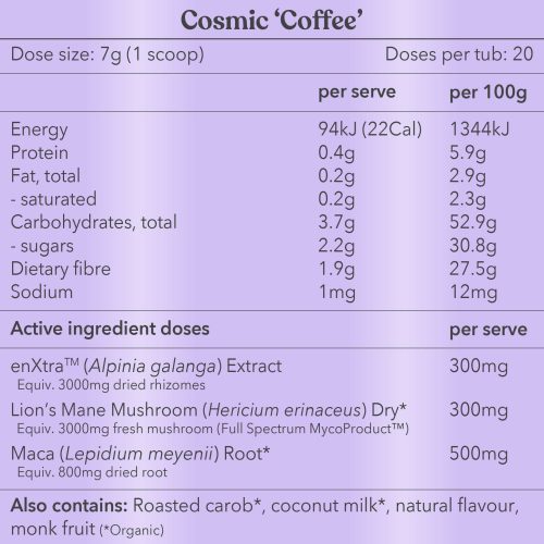 1202CosmicCoffee NutritionInformation